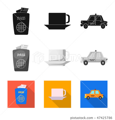 Vector illustration of airport and airplane icon. Collection of airport and plane vector icon for Vector illustration of airport and airplane icon. Collection of airport and plane vector icon for 47425786