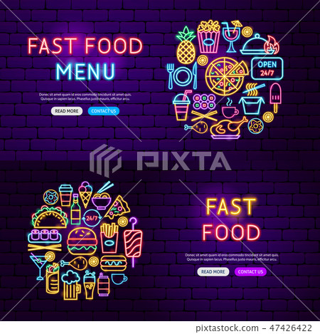 Fast Food Website Banners 47426422