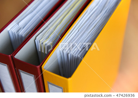 Folders for documents on the table in office Folders for documents on the table in office 47426936