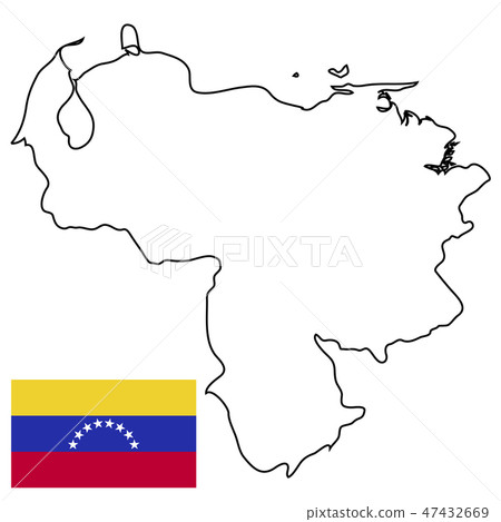 Outline country of the state of Venezuela, vector of the border outline of the state of Venezuela Outline country of the state of Venezuela, vector of the border outline of the state of Venezuela 47432669