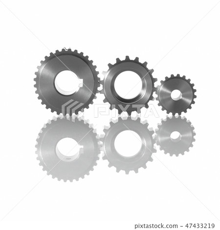 齒輪有白色背景 47433219