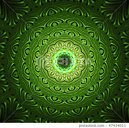 abstract fractal futuristic green pattern 47434011