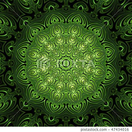 abstract fractal futuristic green pattern 47434016
