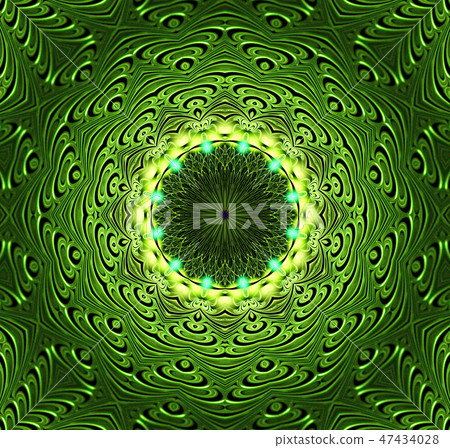 abstract fractal futuristic green pattern 47434028