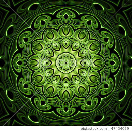 abstract fractal futuristic green pattern 47434059