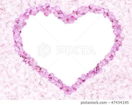 Sakura Heart Ornament Hollow Frame Spring Sakura Heart Ornament Hollow Frame Spring 47434195
