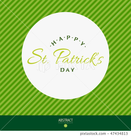 Vector St. Patrick's Day cool flat label template 47434813