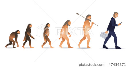 Vector people evolution from monkey to business - Stock Illustration ...