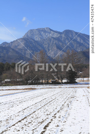 Azumino foothills of Ariakeyama in winter 47435474