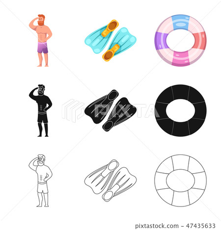 Vector illustration of pool and swimming symbol. Collection of pool and activity vector icon for Vector illustration of pool and swimming symbol. Collection of pool and activity vector icon for 47435633