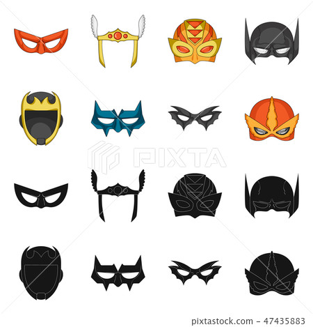 Vector illustration of hero and mask logo. Set of hero and superhero vector icon for stock. Vector illustration of hero and mask logo. Set of hero and superhero vector icon for stock. 47435883