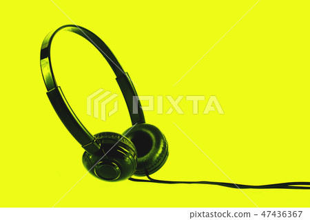 modren black studio audio headphone for music 47436367