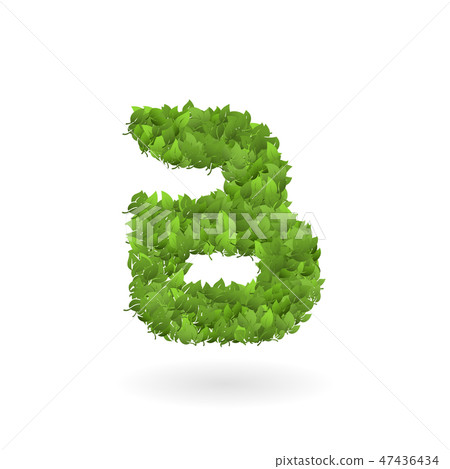 B letter of vector nature green eco leaves - Stock Illustration ...