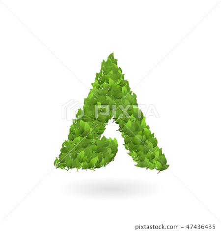 A letter of vector nature green eco leaves 47436435