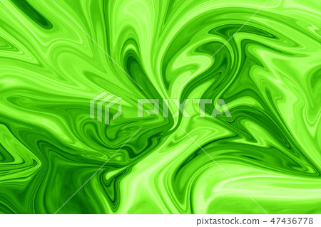 Liquid Abstract Pattern With UFO Green  47436778