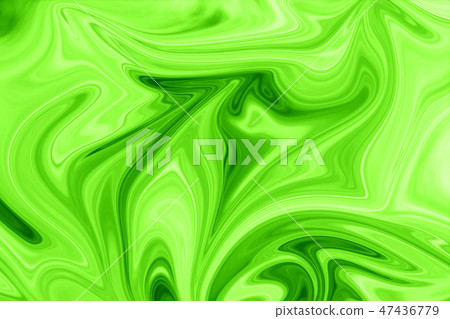 Liquid Abstract Pattern With UFO Green 47436779
