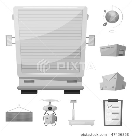 Vector illustration of goods and cargo symbol. Collection of goods and warehouse vector icon for Vector illustration of goods and cargo symbol. Collection of goods and warehouse vector icon for 47436868