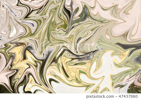Liquify Abstract Pattern With Green, Black  47437060
