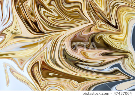 Liquify Abstract Pattern With Yellow, Brown Liquify Abstract Pattern With Yellow, Brown 47437064