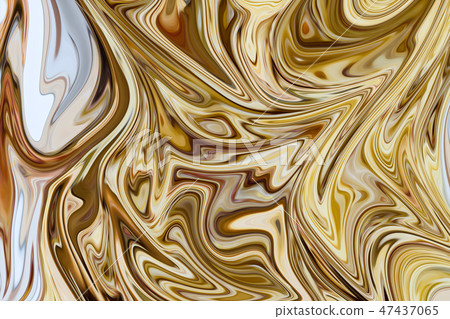 Liquify Abstract Pattern With Yellow, Brown Liquify Abstract Pattern With Yellow, Brown 47437065