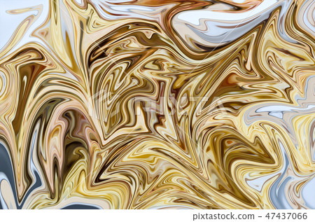 Liquify Abstract Pattern With Yellow, Brown Liquify Abstract Pattern With Yellow, Brown 47437066