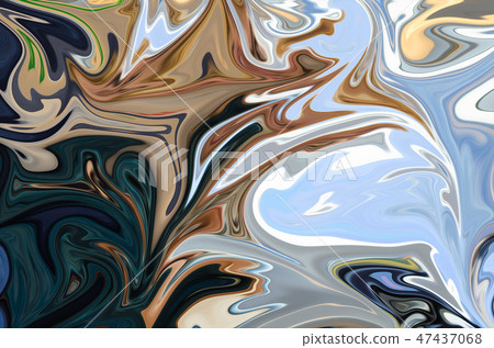 Liquify Abstract Pattern With Blue, Brown Liquify Abstract Pattern With Blue, Brown 47437068