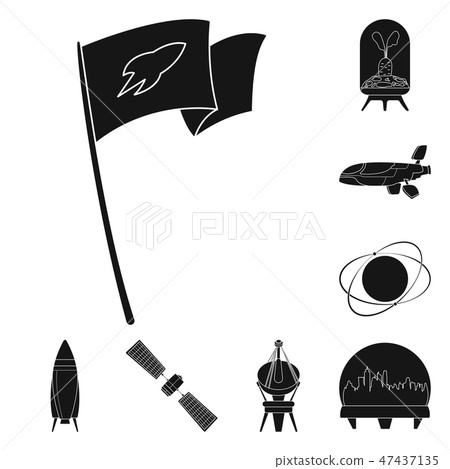 Vector design of mars and space icon. Collection of mars and planet stock vector illustration. 47437135