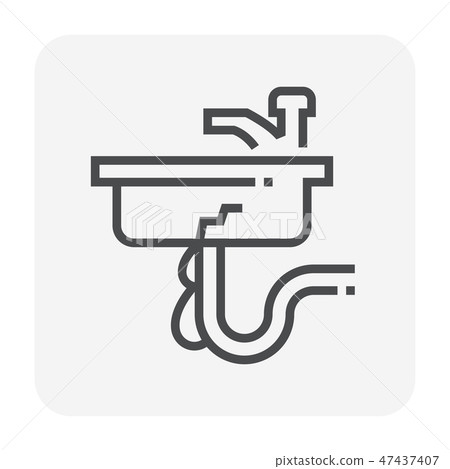 burst pipe icon 47437407