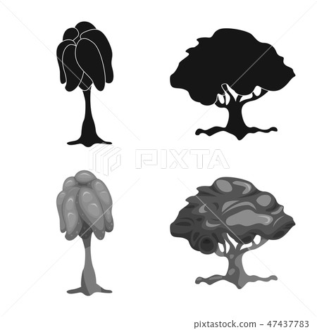 Isolated object of tree and nature sign. Collection of tree and crown stock vector illustration. Isolated object of tree and nature sign. Collection of tree and crown stock vector illustration. 47437783
