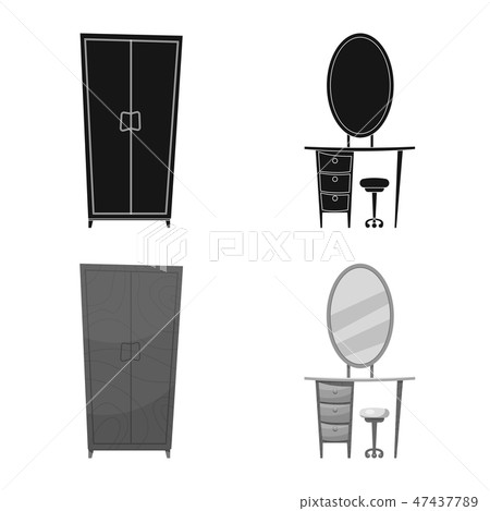 Isolated object of furniture and apartment logo. Collection of furniture and home stock symbol for Isolated object of furniture and apartment logo. Collection of furniture and home stock symbol for 47437789