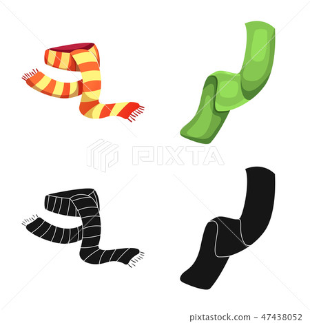 Isolated object of scarf and shawl icon. Collection of scarf and accessory stock symbol for web. 47438052