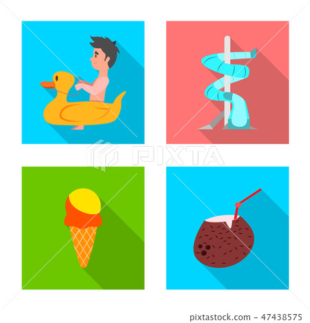 Isolated object of pool and swimming logo. Collection of pool and activity stock vector illustration 47438575