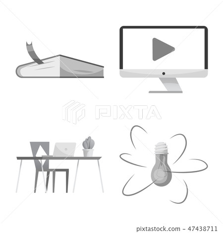 Isolated object of education and learning logo.... - Stock Illustration ...