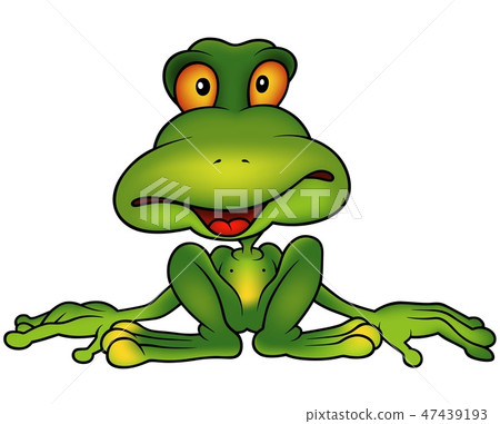 Green Frog Sitting and Relaxing Green Frog Sitting and Relaxing 47439193