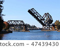 Railroad bridge on the river 47439430