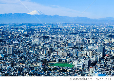 Townscape of Tokyo and Mount Fuji Townscape of Tokyo and Mount Fuji 47439574