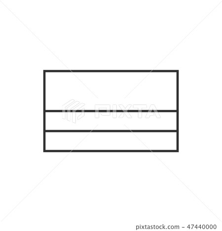 Colombia flag icon in black outline flat design 47440000