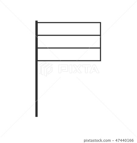 Horizontal triband country flag icon black outline Horizontal triband country flag icon black outline 47440166