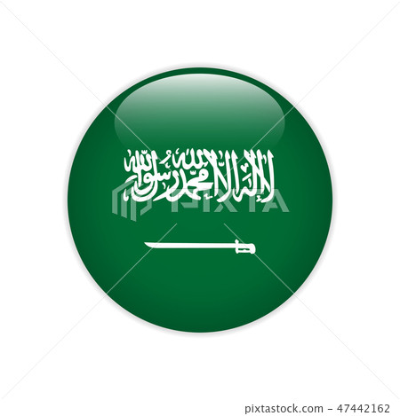 Saudi Arabia flag on button - Stock Illustration [47442162] - PIXTA
