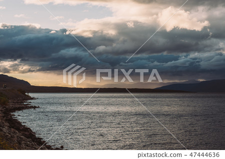 Beautiful view to the Tornetrask lake Beautiful view to the Tornetrask lake 47444636