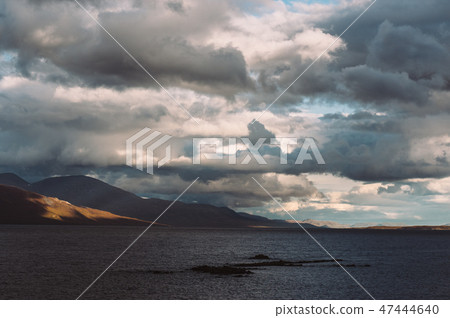 Beautiful view to the Tornetrask lake Beautiful view to the Tornetrask lake 47444640