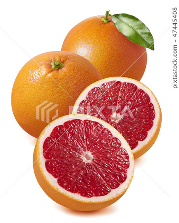 Grapefruit composition isolated on white Grapefruit composition isolated on white 47445408
