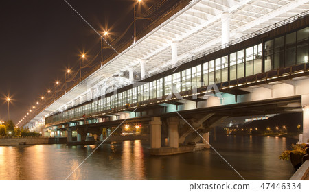 Moscow River, Luzhnetskaya Bridge.Moscow, Russia Moscow River, Luzhnetskaya Bridge.Moscow, Russia 47446334