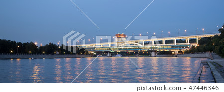 Moscow River, Luzhnetskaya Bridge.Moscow, Russia 47446346