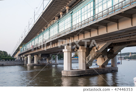 Moscow River, Luzhnetskaya Bridge.Moscow, Russia Moscow River, Luzhnetskaya Bridge.Moscow, Russia 47446353