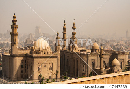 the great Mosques of Sultan Hassan and Al-Rifai in Cairo - Egypt the great Mosques of Sultan Hassan and Al-Rifai in Cairo - Egypt 47447289