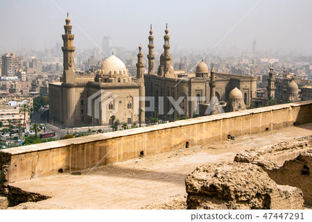 the great Mosques of Sultan Hassan and Al-Rifai in Cairo - Egypt the great Mosques of Sultan Hassan and Al-Rifai in Cairo - Egypt 47447291