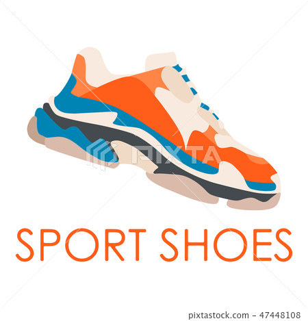 Sneaker shoe . Consept. Flat design.  47448108
