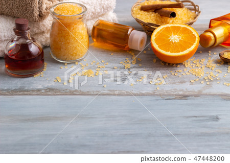 Orange Spa and wellness setting 47448200