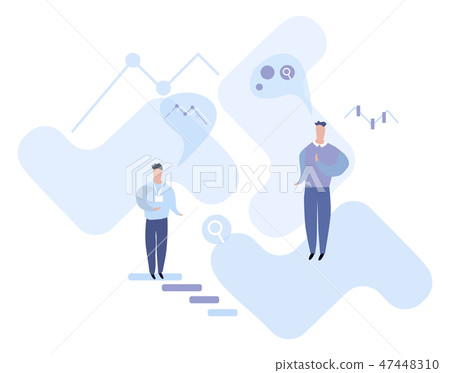 corporate training pointing to financial graphs  47448310